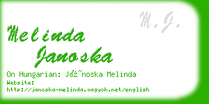 melinda janoska business card